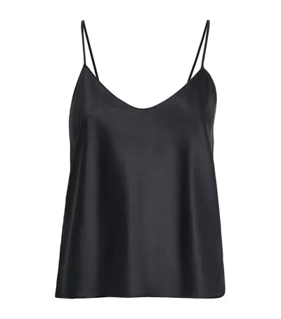Éterne Silk-blend Mila Cami Top In Black