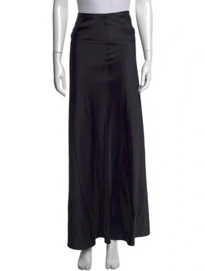 Pre-owned Éterne Silk Long Skirt In Black
