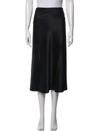 Pre-owned Éterne Silk Midi Length Skirt In Black