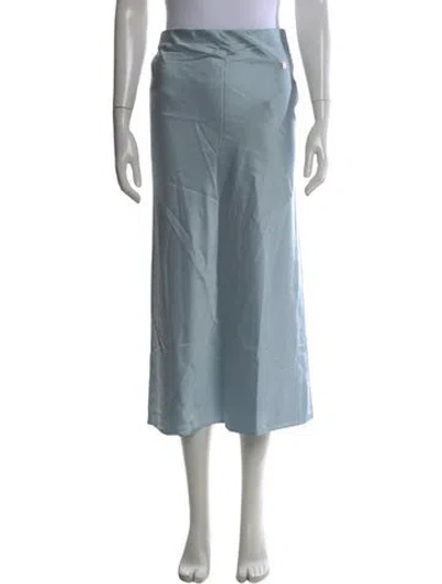 Pre-owned Éterne Silk Midi Length Skirt In Blue