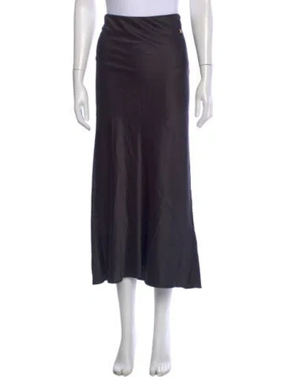 Pre-owned Éterne Silk Midi Length Skirt In Blue