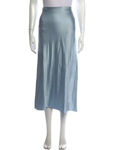 Pre-owned Éterne Silk Midi Length Skirt In Blue