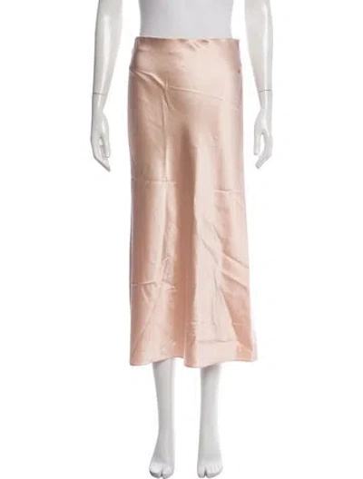Pre-owned Éterne Silk Midi Length Skirt In Pink