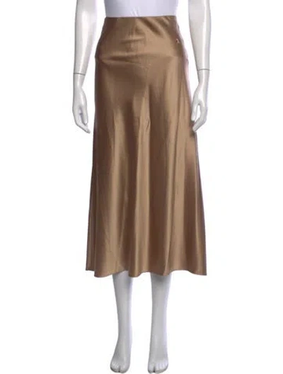 Pre-owned Éterne Silk Midi Length Skirt W/ Tags In Neutrals