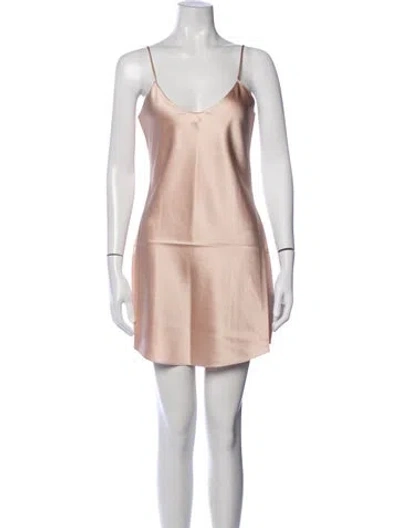 Pre-owned Éterne Silk Mini Dress W/ Tags In Pink