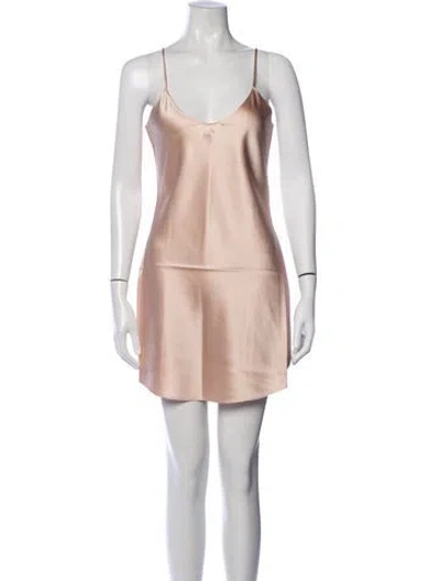 Pre-owned Éterne Silk Mini Dress W/ Tags In Pink