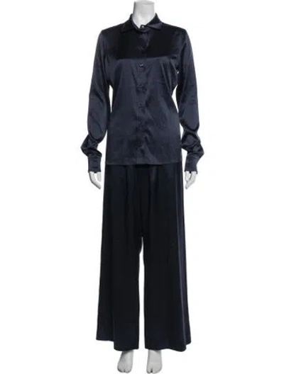 Pre-owned Éterne Silk Pant Set In Blue