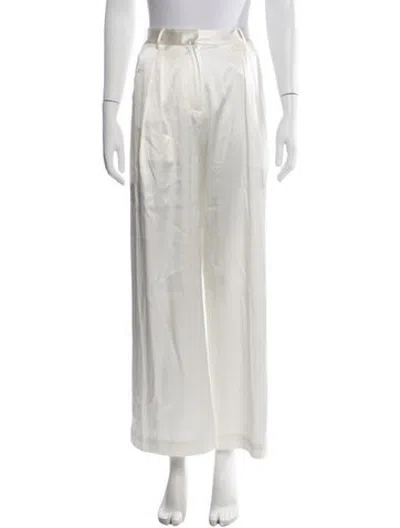 Pre-owned Éterne Silk Wide Leg Pants W/ Tags In Neutrals