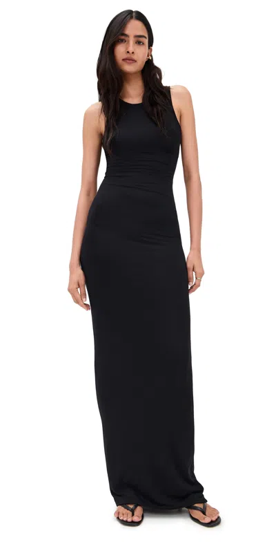 Éterne Sleeveless Crewneck Maxi Dress Black