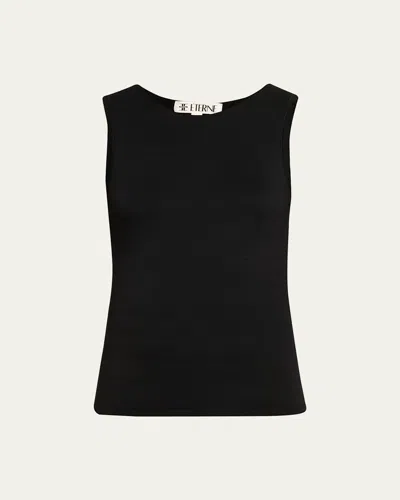 Éterne Sleeveless Crewneck Top In Black