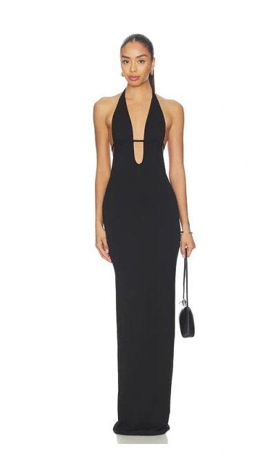 Éterne Soft Jersey Gigi Maxi Dress In Black