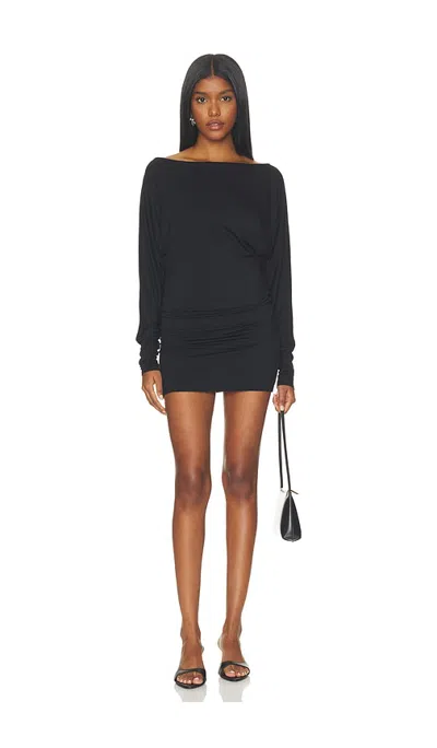 Éterne Soft Jersey Mountain Mini Dress In Black