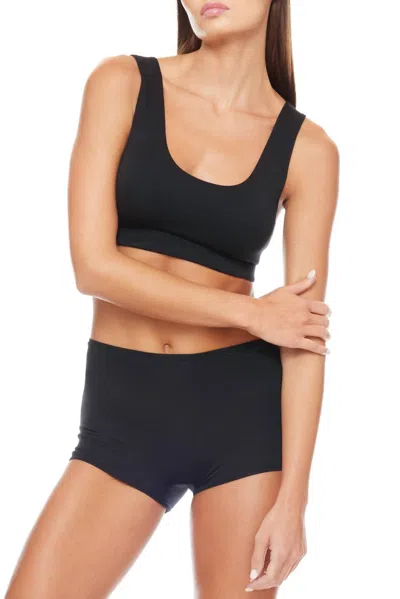 Éterne Soft Jersey Sports Bra In Black