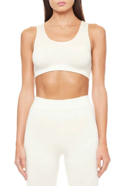 Éterne Soft Jersey Sports Bra In Cream In White
