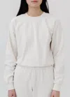 Éterne Shrunken Raglan Sweatshirt Cream In White