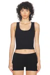 Éterne Square Neck Tank Top In Black
