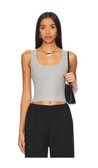 Éterne Square Neck Tank Top In Gray