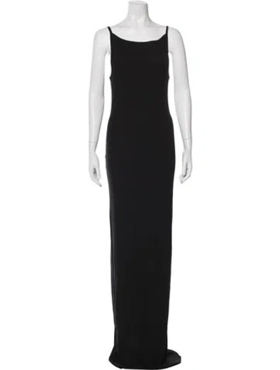 Pre-owned Éterne Square Neckline Long Dress W/ Tags In Black