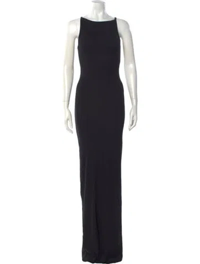 Pre-owned Éterne Square Neckline Long Dress W/ Tags In Black