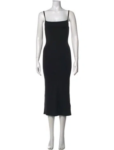 Pre-owned Éterne Square Neckline Midi Length Dress W/ Tags In Black
