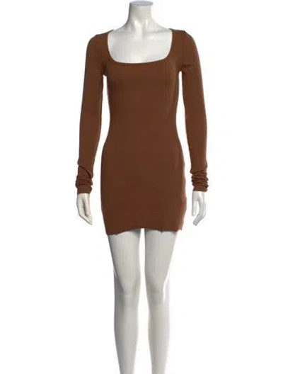 Pre-owned Éterne Square Neckline Mini Dress W/ Tags In Neutral