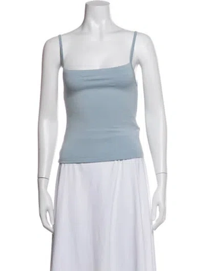 Pre-owned Éterne Square Neckline Sleeveless Top In Gray