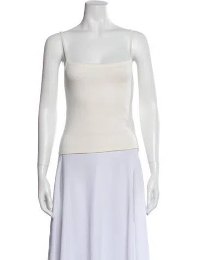Pre-owned Éterne Square Neckline Sleeveless Top In Neutral
