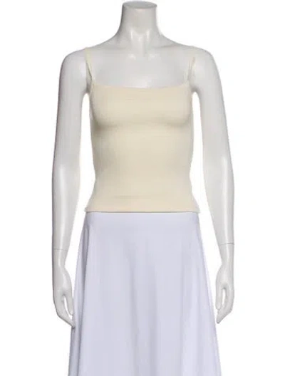 Pre-owned Éterne Square Neckline Sleeveless Top In Neutral