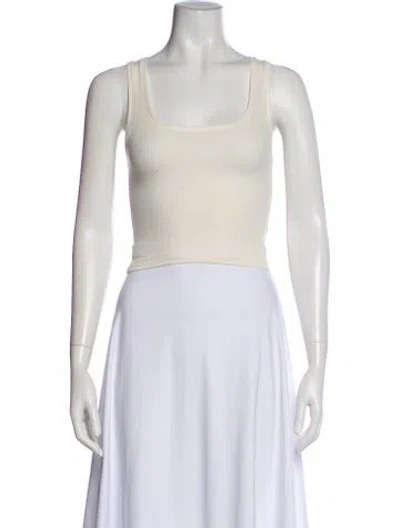 Pre-owned Éterne Square Neckline Sleeveless Top In Neutral