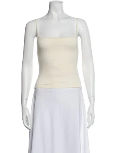 Pre-owned Éterne Square Neckline Sleeveless Top In Neutral