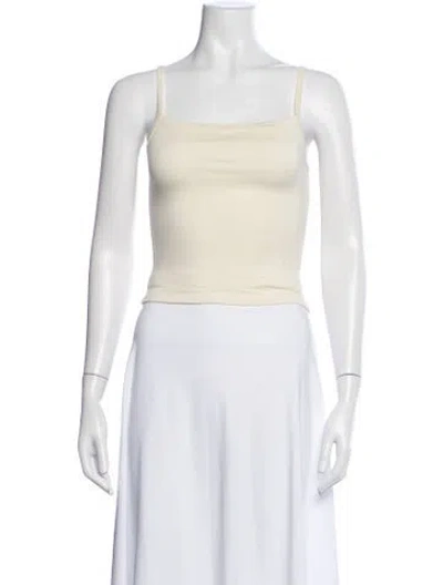 Pre-owned Éterne Square Neckline Sleeveless Top In Neutrals