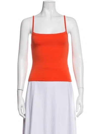 Pre-owned Éterne Square Neckline Sleeveless Top W/ Tags In Orange