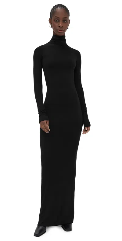 Éterne Stella Turtleneck Maxi Dress Black
