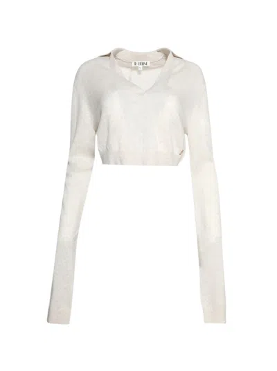 Éterne Eterne Stevie Cashmere Cropped Sweater Oatmeal