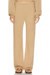 Éterne Straight Leg French Terry Sweatpant In Brown