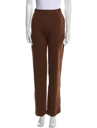 Pre-owned Éterne Straight Leg Pants In Brown