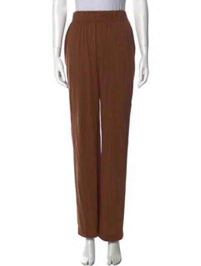Pre-owned Éterne Straight Leg Pants In Brown