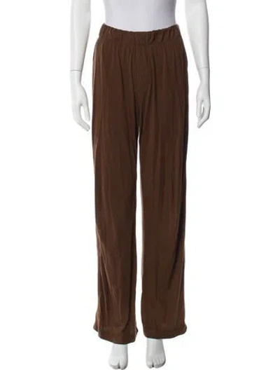 Pre-owned Éterne Straight Leg Pants In Brown