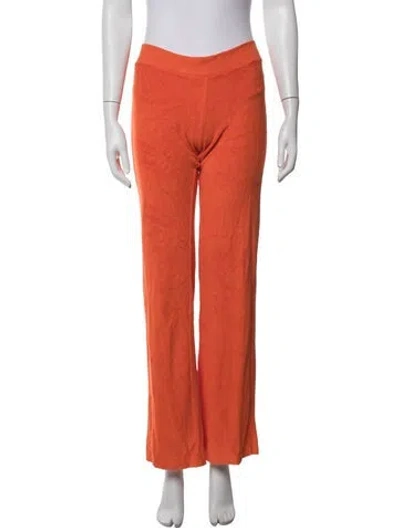 Pre-owned Éterne Straight Leg Pants In Orange