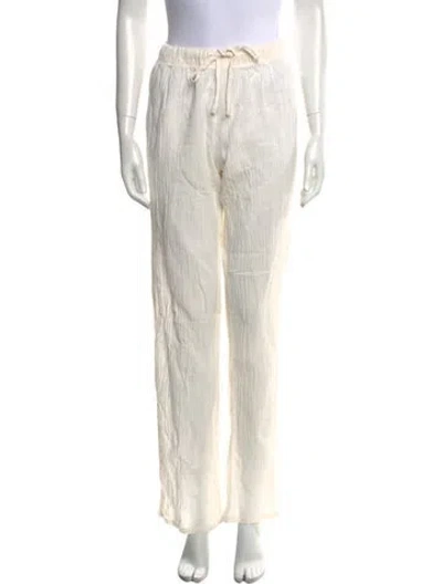 Pre-owned Éterne Straight Leg Pants In White