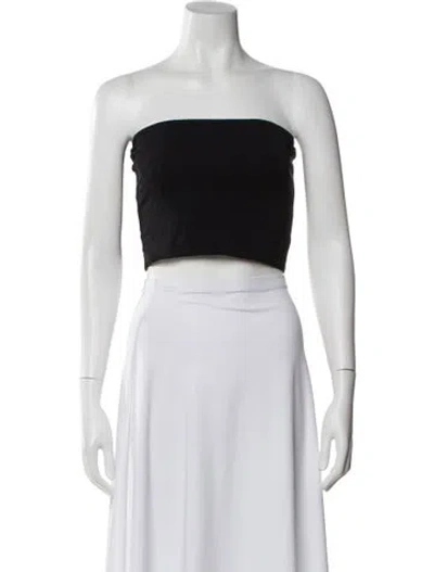 Pre-owned Éterne Strapless Crop Top In Black