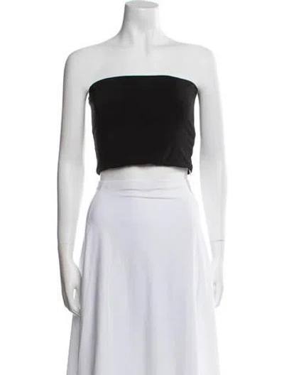 Pre-owned Éterne Strapless Crop Top In Gray