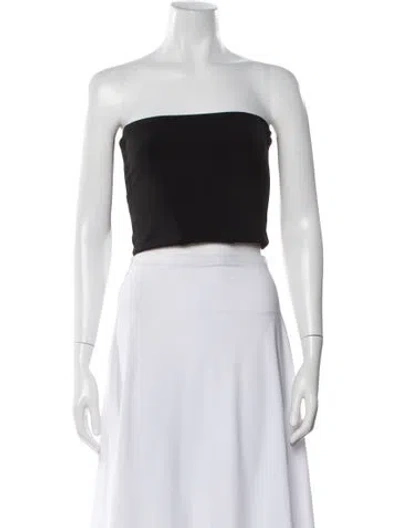 Pre-owned Éterne Strapless Crop Top In Gray