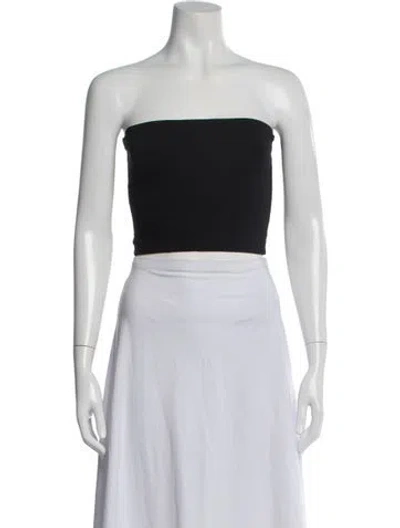 Pre-owned Éterne Strapless Crop Top In Gray