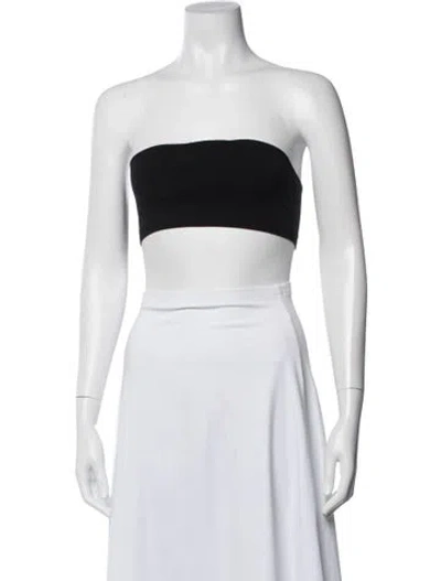 Pre-owned Éterne Strapless Crop Top In Grey