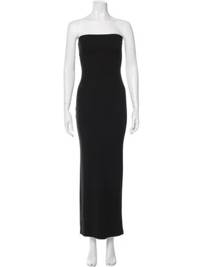 Pre-owned Éterne Strapless Long Dress In Black