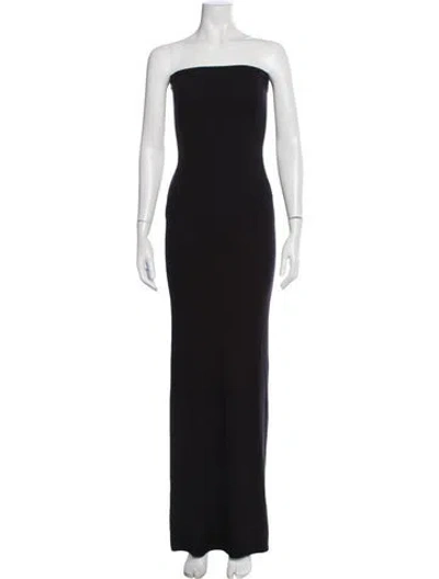 Pre-owned Éterne Strapless Long Dress In Black