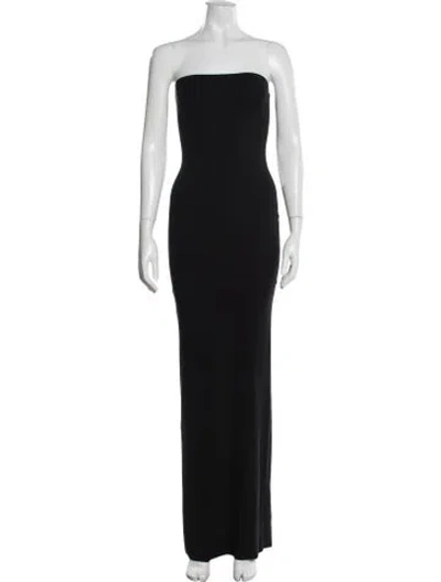 Pre-owned Éterne Strapless Long Dress In Black