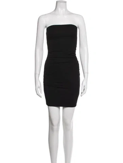 Pre-owned Éterne Strapless Mini Dress In Black