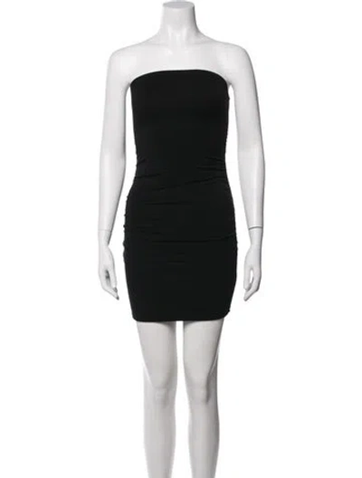 Pre-owned Éterne Strapless Mini Dress In Black